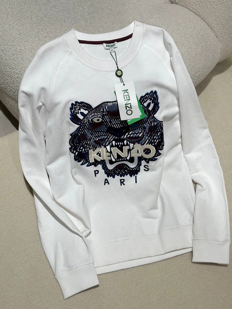 Kenzo KENZO Embroidered White Sweatshirt - dmc Size US M / EU 48-50 / 2 - 8 Thumbnail