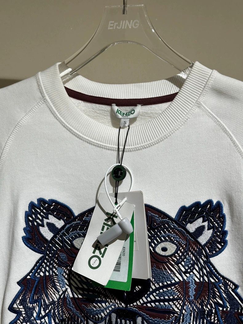 Kenzo KENZO Embroidered White Sweatshirt - dmc Size US M / EU 48-50 / 2 - 5 Thumbnail