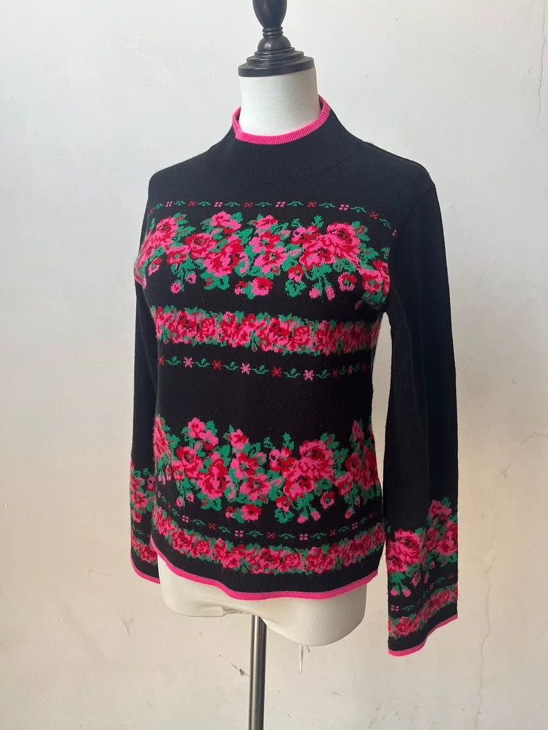 Kenzo Kenzo Floral Knit Sweater - dmc Size US M / EU 48-50 / 2 - 4 Thumbnail