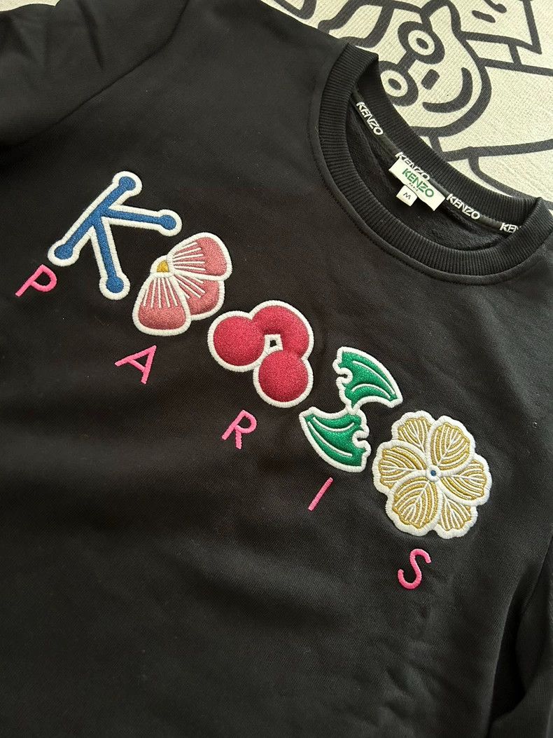 Kenzo Kenzo Cherry Logo Sweatshirt Dress - dmc Size US M / EU 48-50 / 2 - 2 Thumbnail