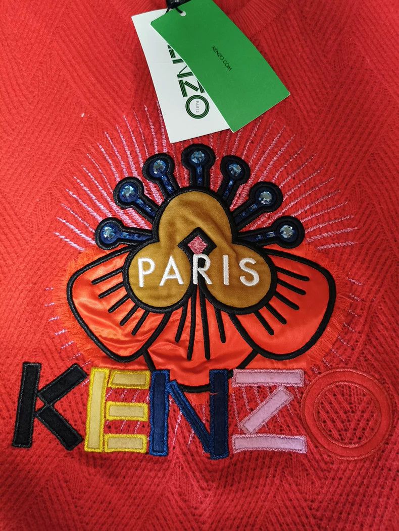 Kenzo KENZO Red Wool Sweater S - dmc Size US S / EU 44-46 / 1 - 2 Thumbnail