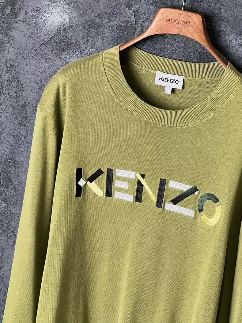 Kenzo KENZO Green Cotton Sweater L - dmc Size US L / EU 52-54 / 3 - 5 Thumbnail