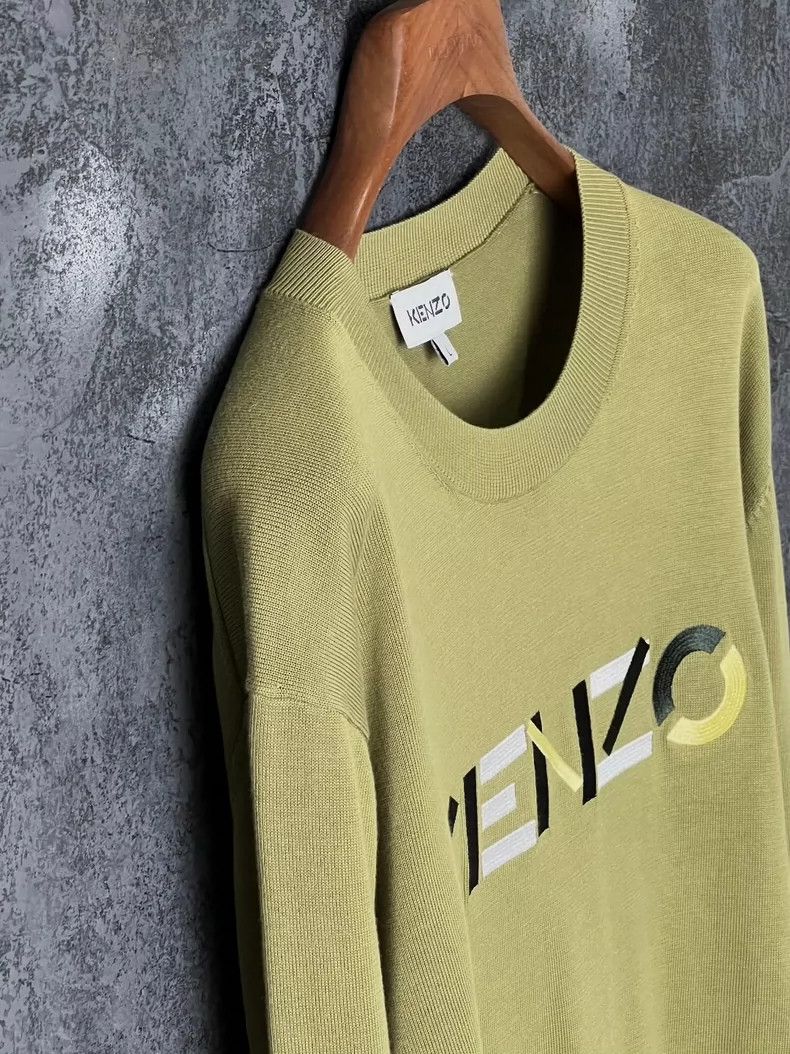 Kenzo KENZO Green Cotton Sweater L - dmc Size US L / EU 52-54 / 3 - 6 Thumbnail