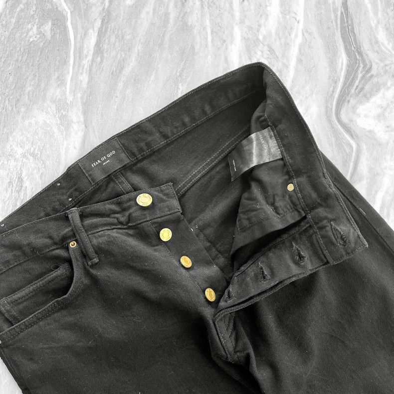 Fear of God Fear of God 5th Season Zip Hem Black Jeans - dmc Size US 31 - 3 Thumbnail