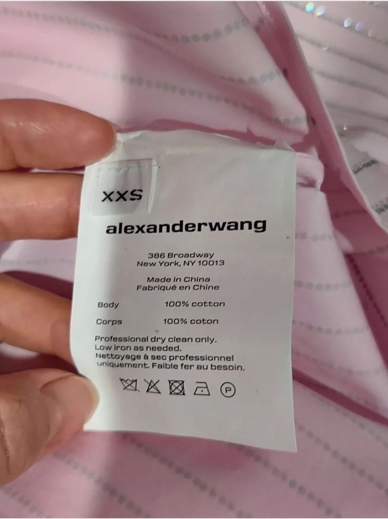 Alexander Wang Alexander Wang Striped Rhinestone Shirt - dmc Size US XXS / EU 40 - 4 Thumbnail