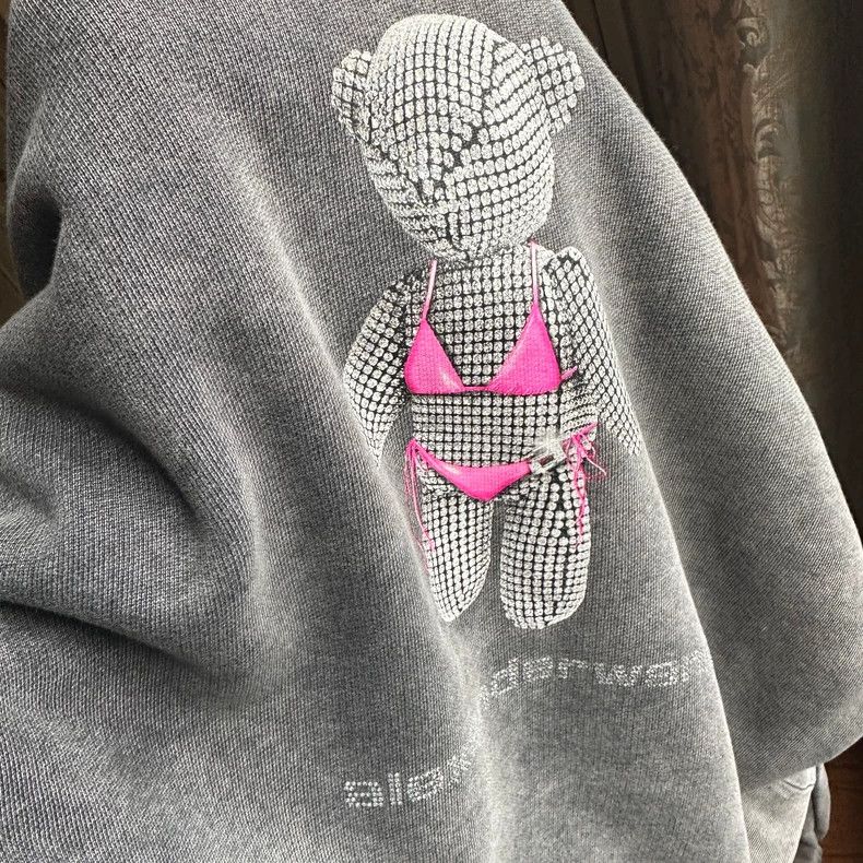 Alexander Wang Alexander Wang Bear Crystal Logo Sweatshirt - dmc Size US XS / EU 42 / 0 - 6 Thumbnail