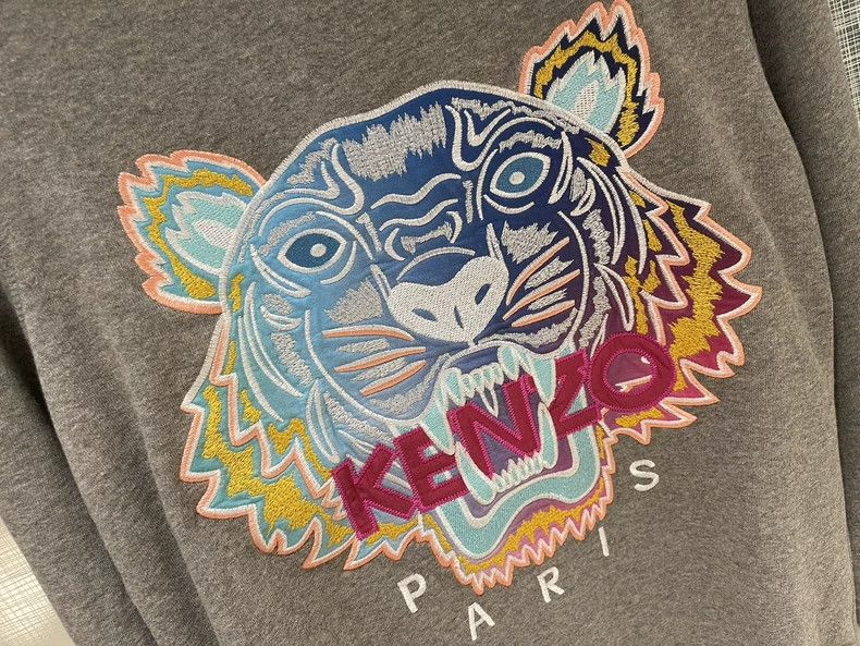 Kenzo Kenzo Gray Tiger Head Sweatshirt S - dmc Size US S / EU 44-46 / 1 - 5 Thumbnail