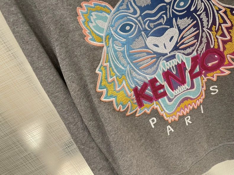Kenzo Kenzo Gray Tiger Head Sweatshirt S - dmc Size US S / EU 44-46 / 1 - 4 Thumbnail