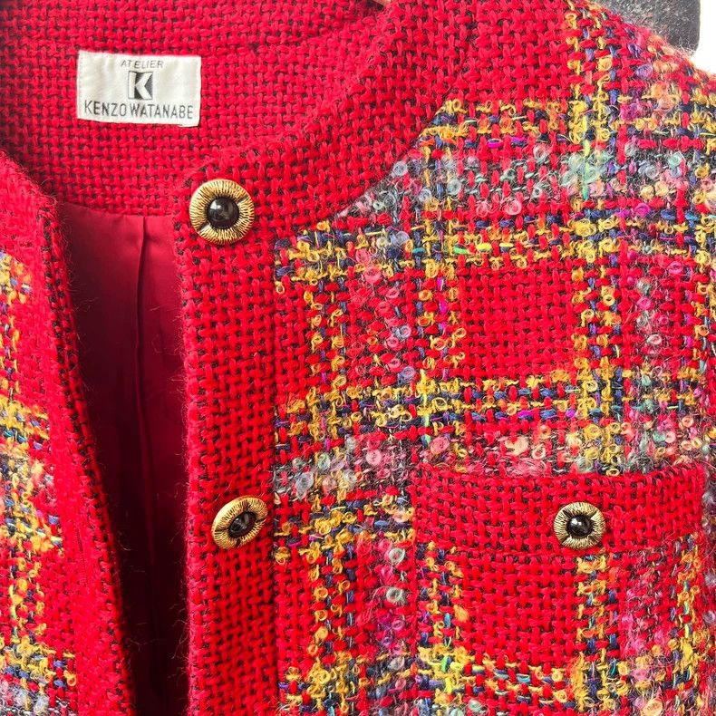 Kenzo Vintage Kenzo Red Tweed Skirt Suit - dmc Size US 36 / EU 52 - 4 Thumbnail
