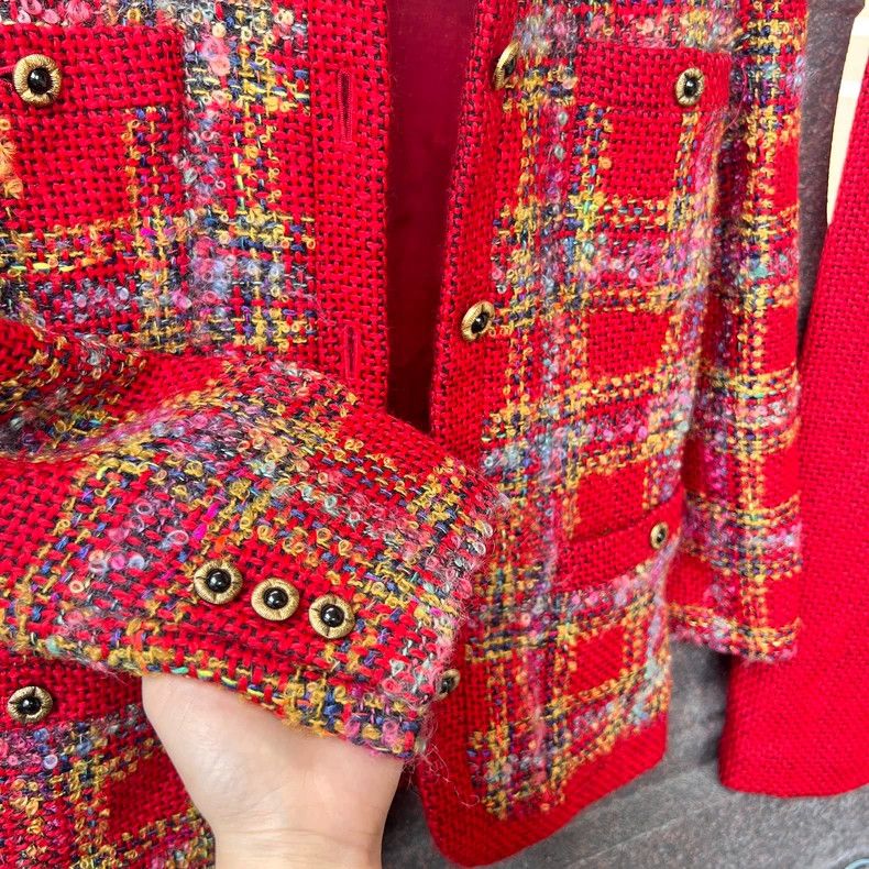 Kenzo Vintage Kenzo Red Tweed Skirt Suit - dmc Size US 36 / EU 52 - 9 Thumbnail