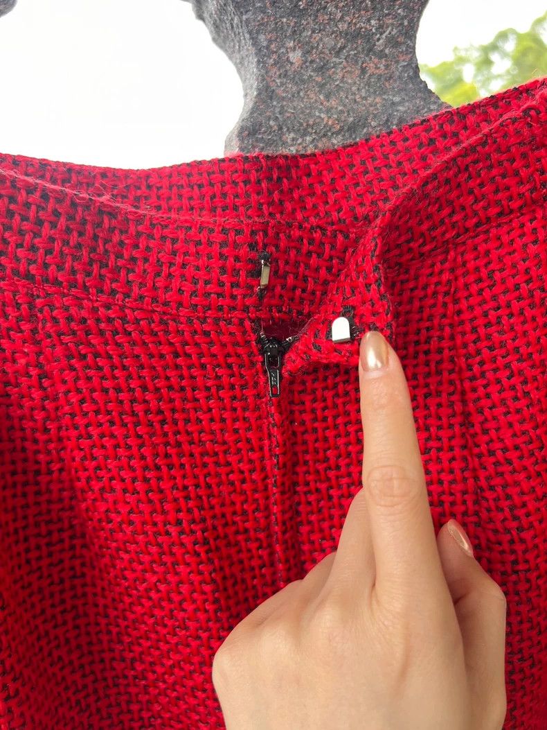 Kenzo Vintage Kenzo Red Tweed Skirt Suit - dmc Size US 36 / EU 52 - 6 Thumbnail