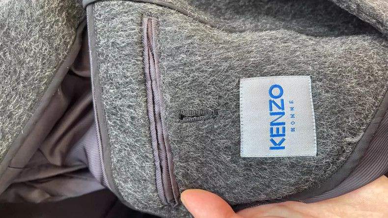 Kenzo Kenzo Men's Alpaca Wool Coat - dmc Size US L / EU 52-54 / 3 - 4 Thumbnail