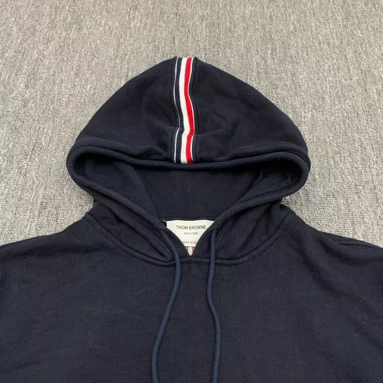 Thom Browne THOM BROWNE Navy Stripe Hoodie Sweatshirt - dmc Size US L / EU 52-54 / 3 - 3 Thumbnail