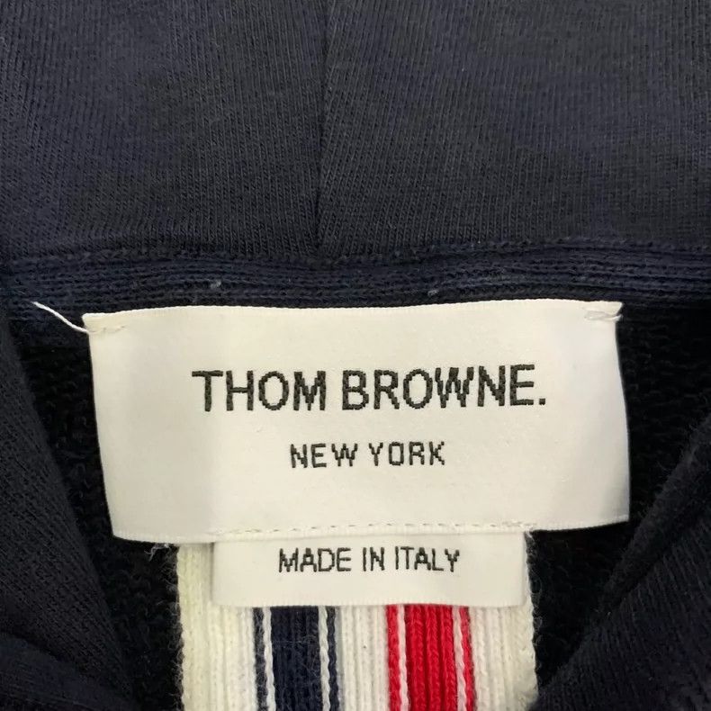 Thom Browne THOM BROWNE Navy Stripe Hoodie Sweatshirt - dmc Size US L / EU 52-54 / 3 - 4 Thumbnail