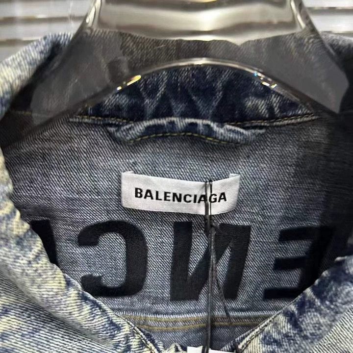 Balenciaga Balenciaga Denim Jacket Logo Embroidered - dmc Size US S / EU 44-46 / 1 - 2 Thumbnail