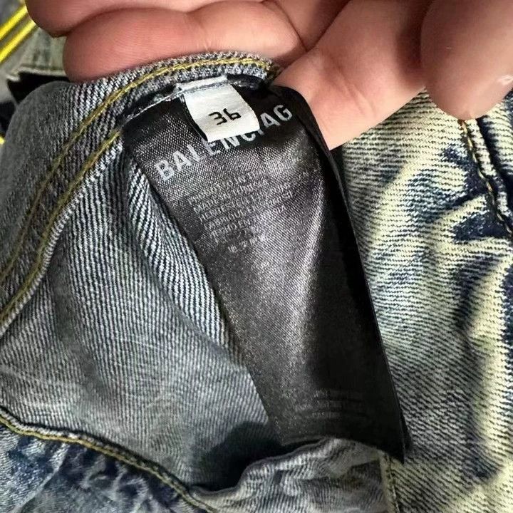 Balenciaga Balenciaga Denim Jacket Logo Embroidered - dmc Size US S / EU 44-46 / 1 - 5 Thumbnail