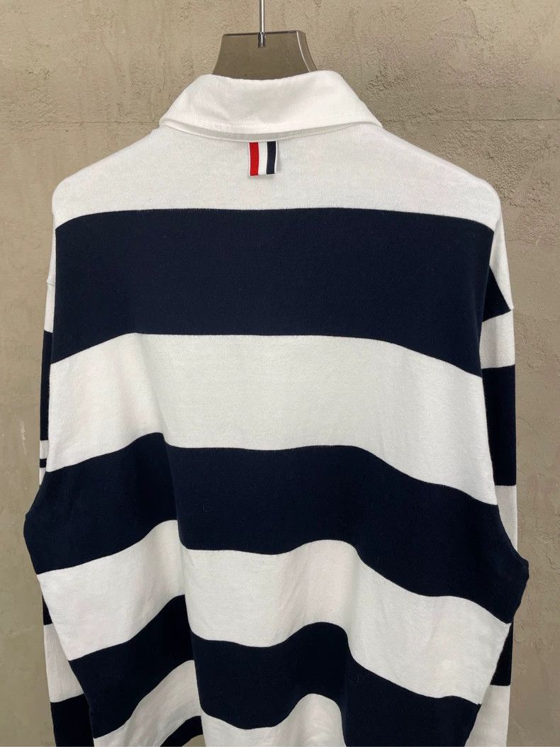 Thom Browne Thom Browne Striped Polo Longsleeve - dmc Size US S / EU 44-46 / 1 - 9 Thumbnail