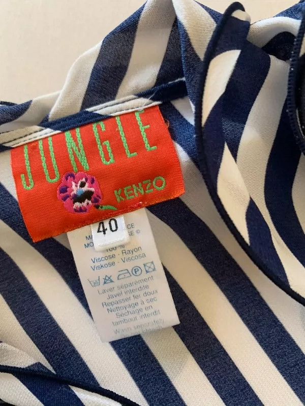 Kenzo KENZO 80s Petal Collar Striped Shirt - dmc Size US S / EU 44-46 / 1 - 4 Thumbnail