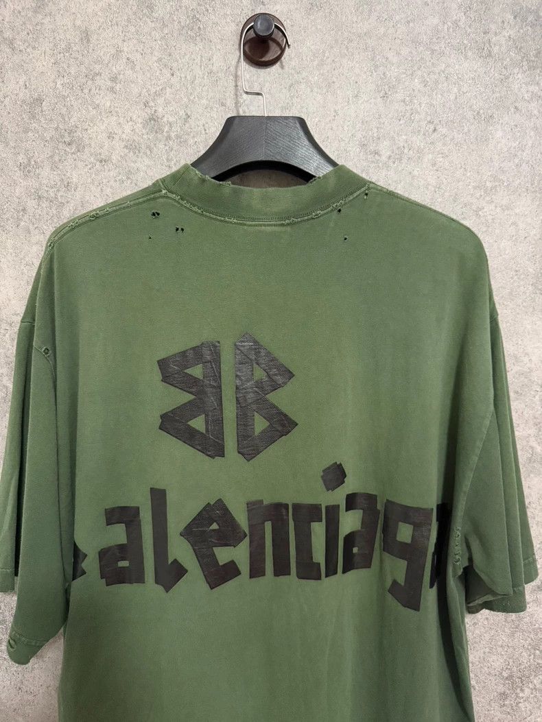 Balenciaga Balenciaga Green Tape Short Sleeve - dmc Size US L / EU 52-54 / 3 - 6 Thumbnail