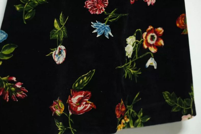 Kenzo KENZO Vintage Velvet Floral Skirt - dmc Size US 31 - 6 Thumbnail