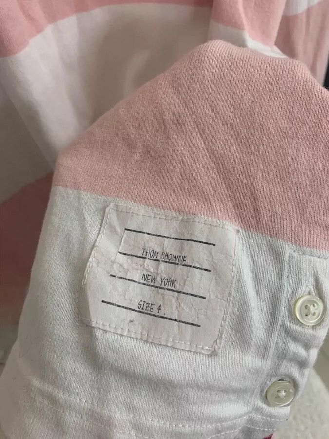 Thom Browne Thom Browne Striped Long Sleeve Polo - dmc Size US L / EU 52-54 / 3 - 5 Thumbnail