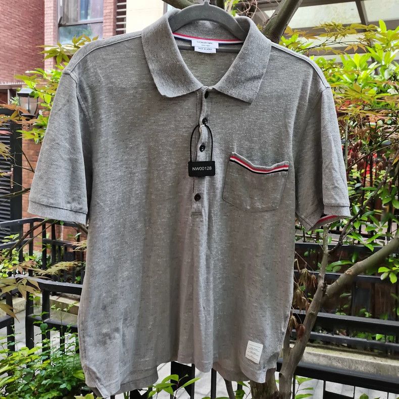 Thom Browne THOM BROWNE Stripe Short Sleeve Polo - dmc Size US S / EU 44-46 / 1 - 3 Thumbnail