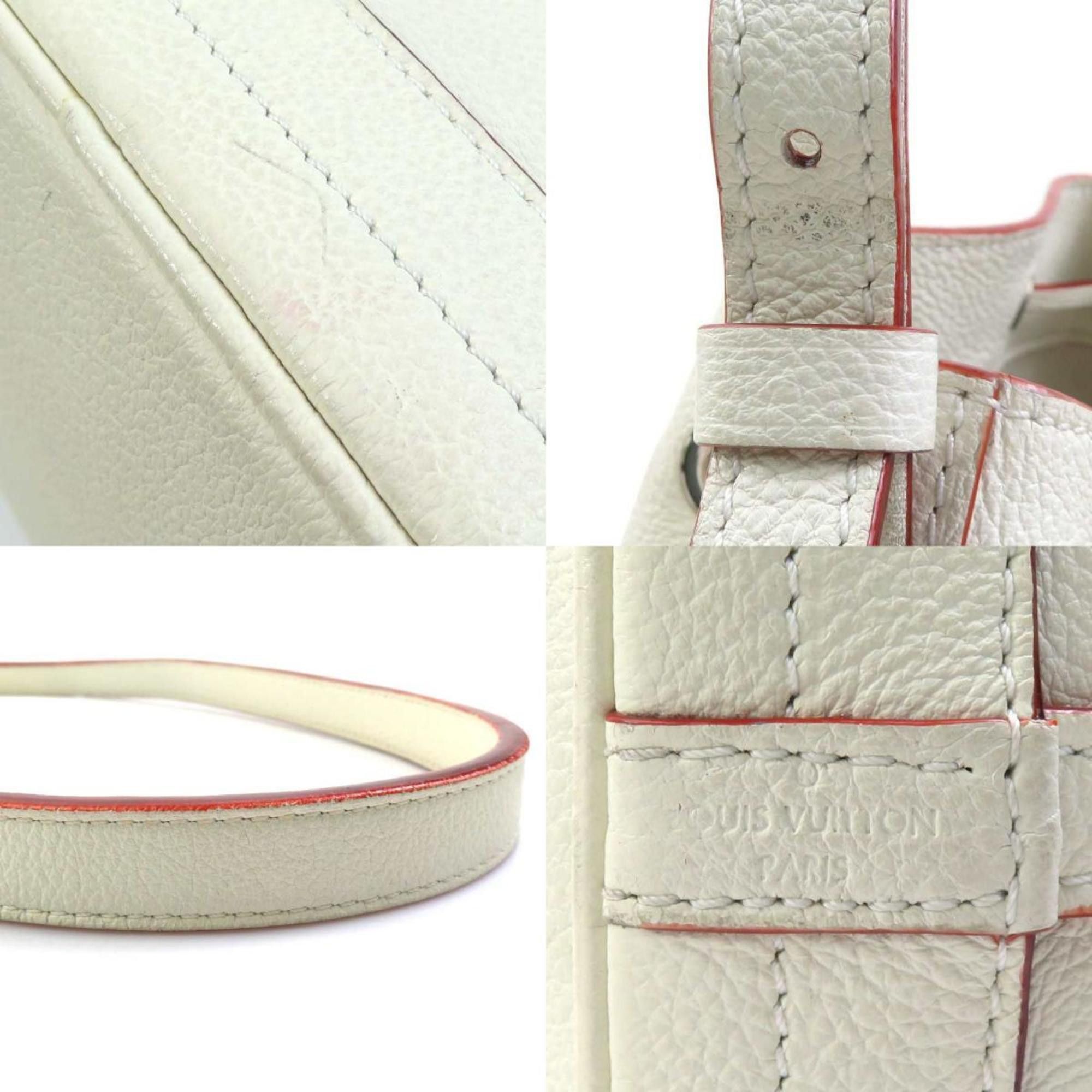 Louis Vuitton Louis Vuitton Suhali Noe BB Shoulder Bag in Off-White Leather and Silver, Women's, M42612, e60853a Size ONE SIZE - 4 Thumbnail