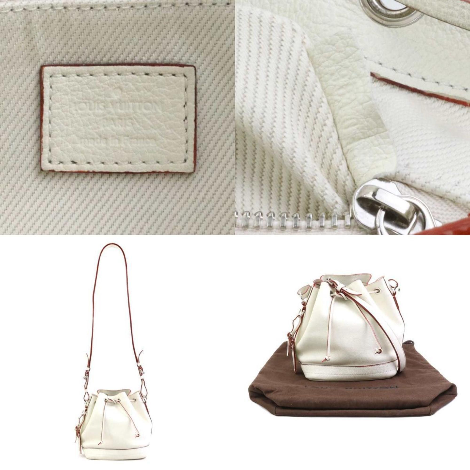 Louis Vuitton Louis Vuitton Suhali Noe BB Shoulder Bag in Off-White Leather and Silver, Women's, M42612, e60853a Size ONE SIZE - 5 Thumbnail