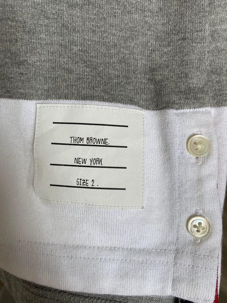 Thom Browne Thom Browne Cotton Short Sleeve Polo - dmc Size US S / EU 44-46 / 1 - 2 Thumbnail