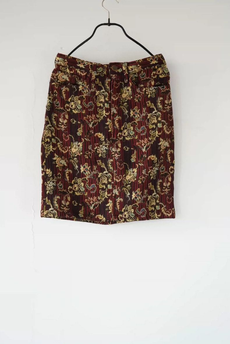 Kenzo Kenzo Vintage Floral Embroidered Skirt - dmc Size US 26 / EU 42 - 3 Thumbnail