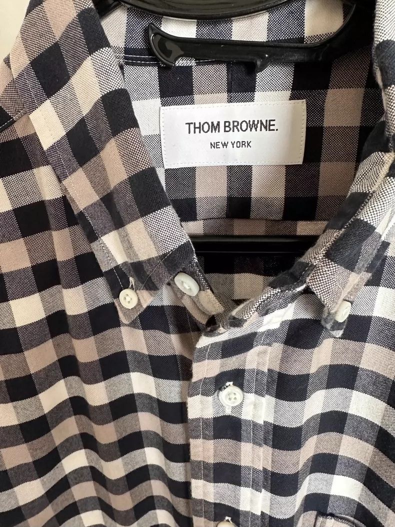 Thom Browne Thom Browne Check Button-Up Shirt - dmc Size US M / EU 48-50 / 2 - 4 Thumbnail