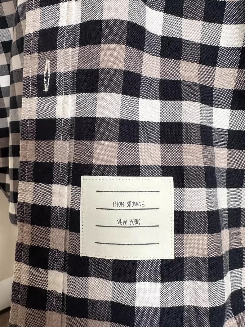 Thom Browne Thom Browne Check Button-Up Shirt - dmc Size US M / EU 48-50 / 2 - 2 Thumbnail