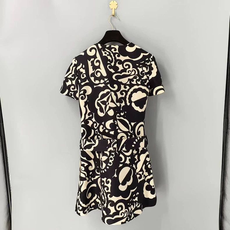 Louis Vuitton Louis Vuitton Floral Logo Dress - dmc Size US XS / EU 42 / 0 - 2 Thumbnail