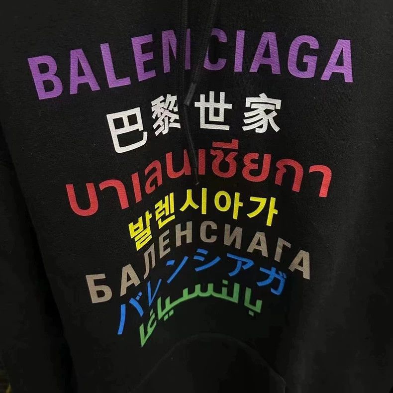 Balenciaga Balenciaga Seven Language Hoodie - dmc Size US XS / EU 42 / 0 - 3 Thumbnail