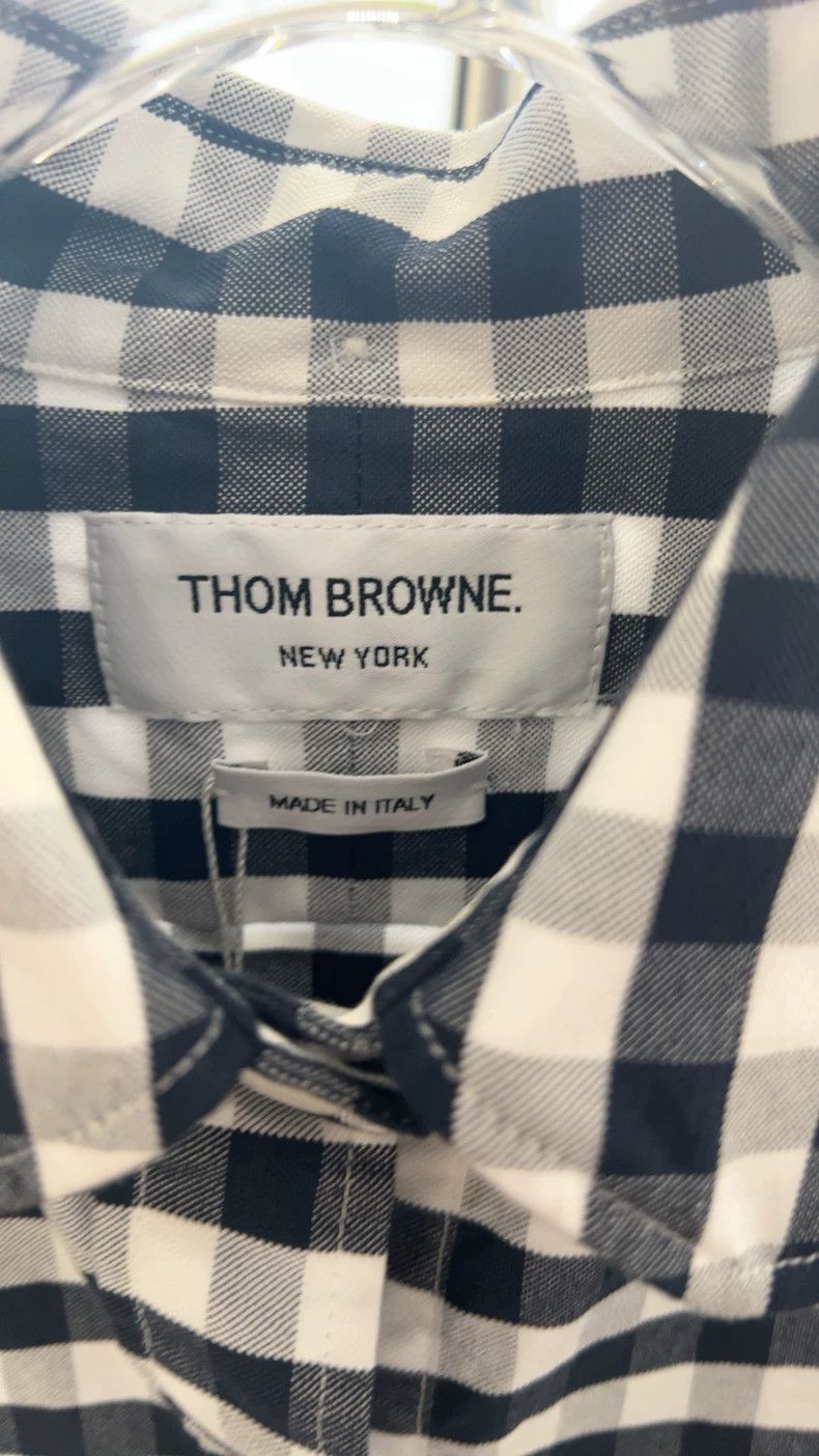 Thom Browne THOM BROWNE Gingham Short-Sleeve Shirt - dmc Size US S / EU 44-46 / 1 - 7 Thumbnail
