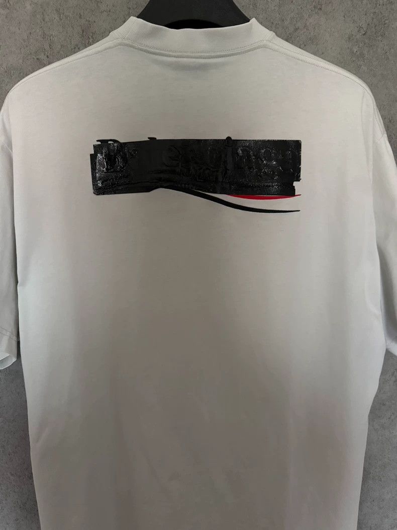 Balenciaga Tape Covered Coke Logo Tee - dmc