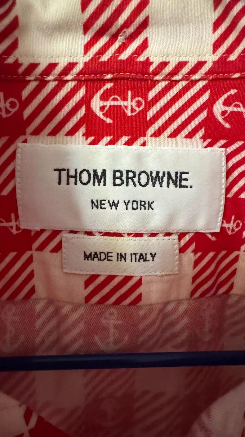 Thom Browne Thom Browne Red White Check Shirt - dmc Size US XXS / EU 40 - 2 Thumbnail