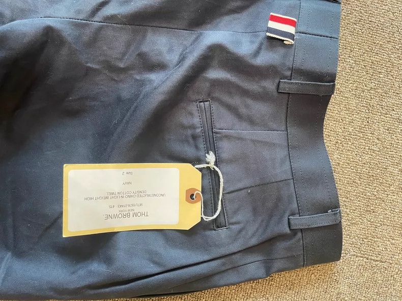 Thom Browne Thom Browne Men's Navy Cotton Pants - dmc Size US 31 - 6 Thumbnail