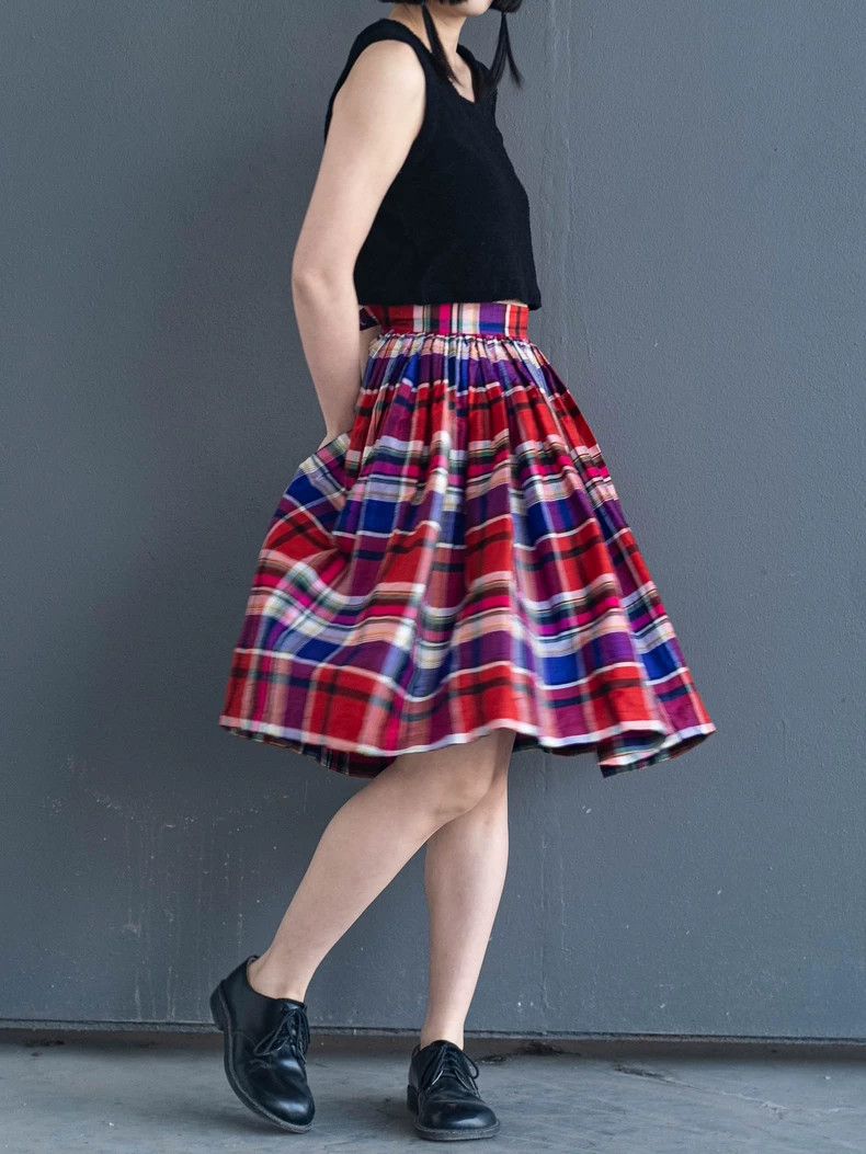 Vivienne Westwood Vivienne Westwood Vintage Plaid Silk Skirt - dmc Size US 28 / EU 44 - 3 Thumbnail
