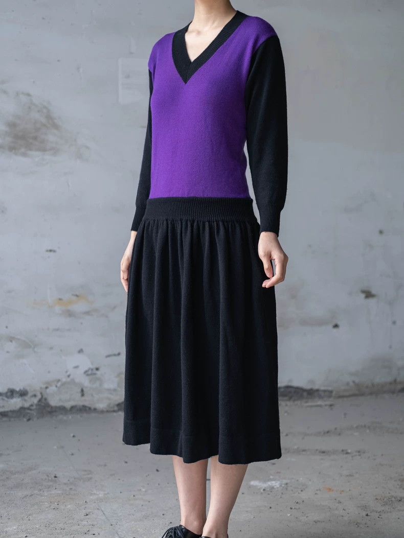 Kenzo 1980s KENZO V-Neck Knit Dress - dmc Size US XS / EU 42 / 0 - 6 Thumbnail