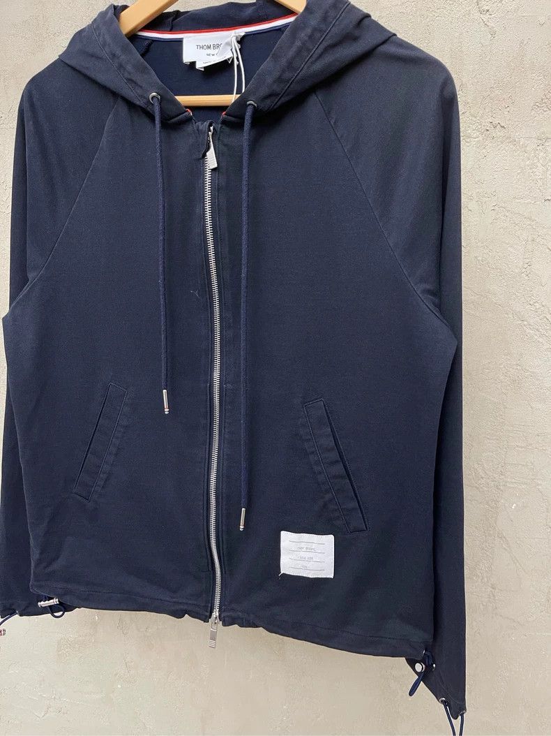 Thom Browne Thom Browne Navy Zip Hooded Jacket - dmc Size US XS / EU 42 / 0 - 6 Thumbnail