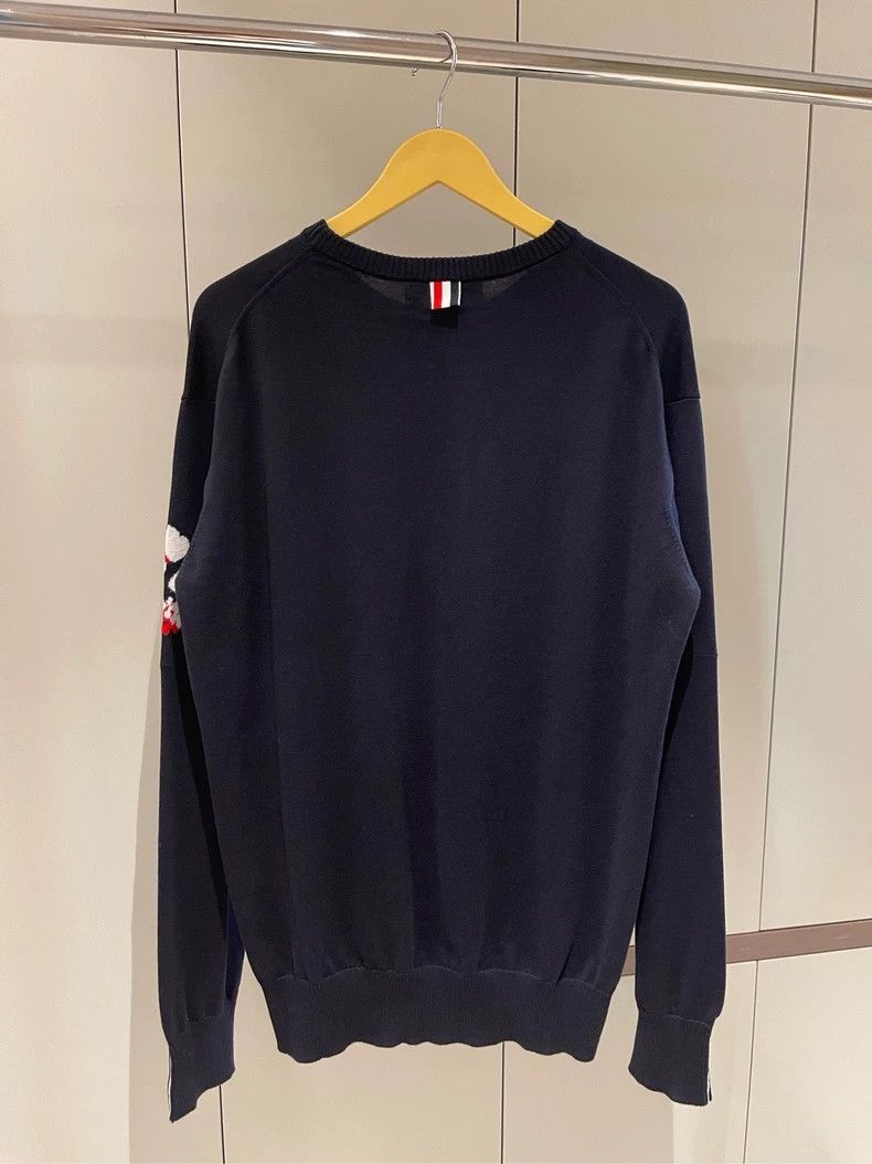 Thom Browne Thom Browne Navy Cherry Blossom Butterfly Sweater - dmc Size US S / EU 44-46 / 1 - 6 Thumbnail
