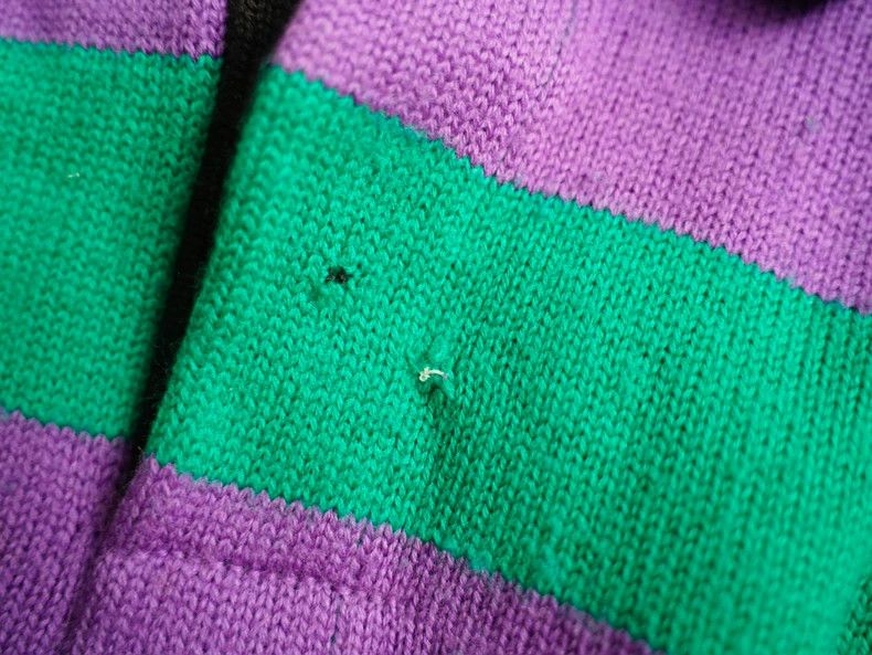 Kenzo 1980s KENZO Green Purple Stripe Knit - dmc Size US XS / EU 42 / 0 - 7 Thumbnail