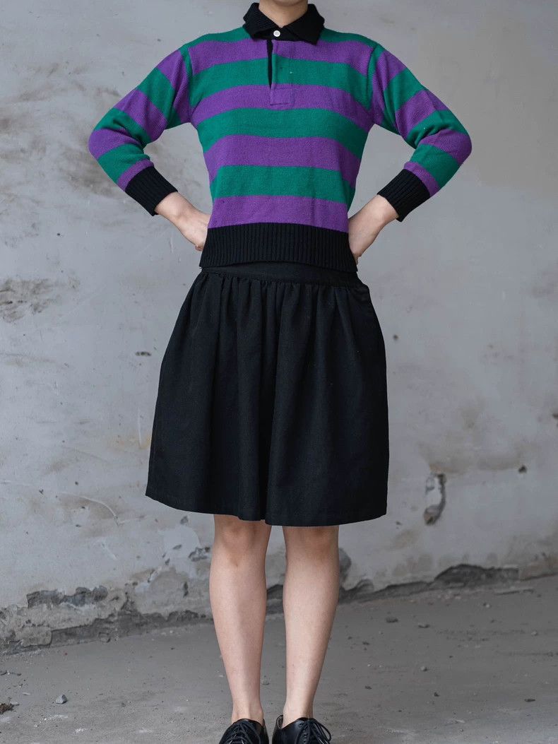 Kenzo 1980s KENZO Green Purple Stripe Knit - dmc Size US XS / EU 42 / 0 - 3 Thumbnail