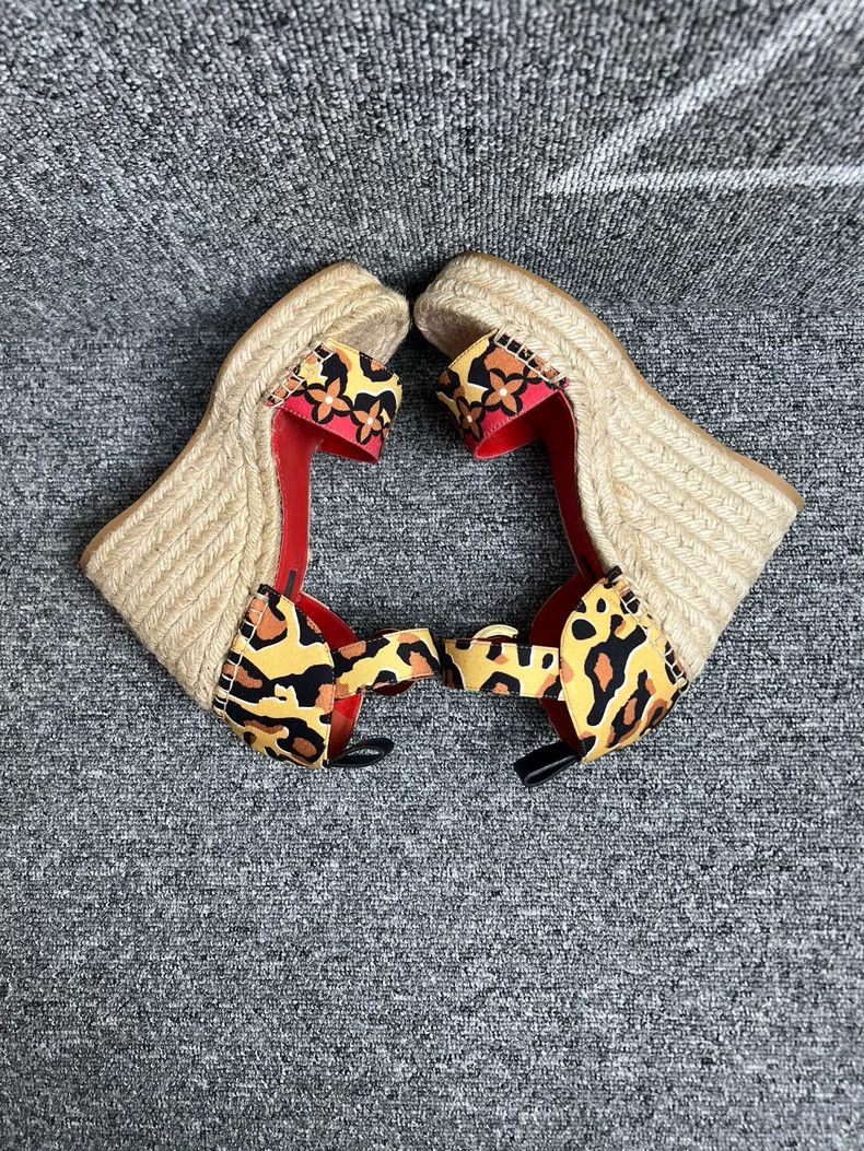 Louis Vuitton LV Leopard Print Wedge Sandals - dmc Size US 6.5 / EU 39-40 - 7 Thumbnail