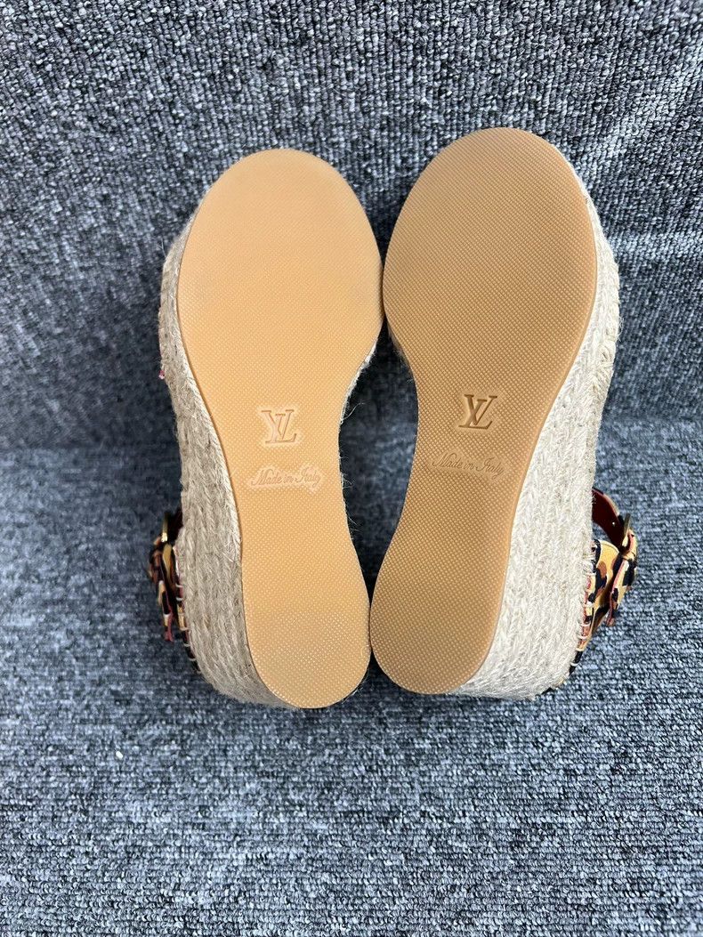 Louis Vuitton LV Leopard Print Wedge Sandals - dmc Size US 6.5 / EU 39-40 - 5 Thumbnail