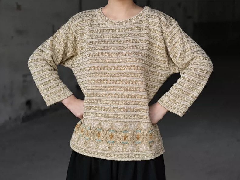 Kenzo KENZO 1985AW Blue Gold Knit Sweater - dmc Size US M / EU 48-50 / 2 - 3 Thumbnail