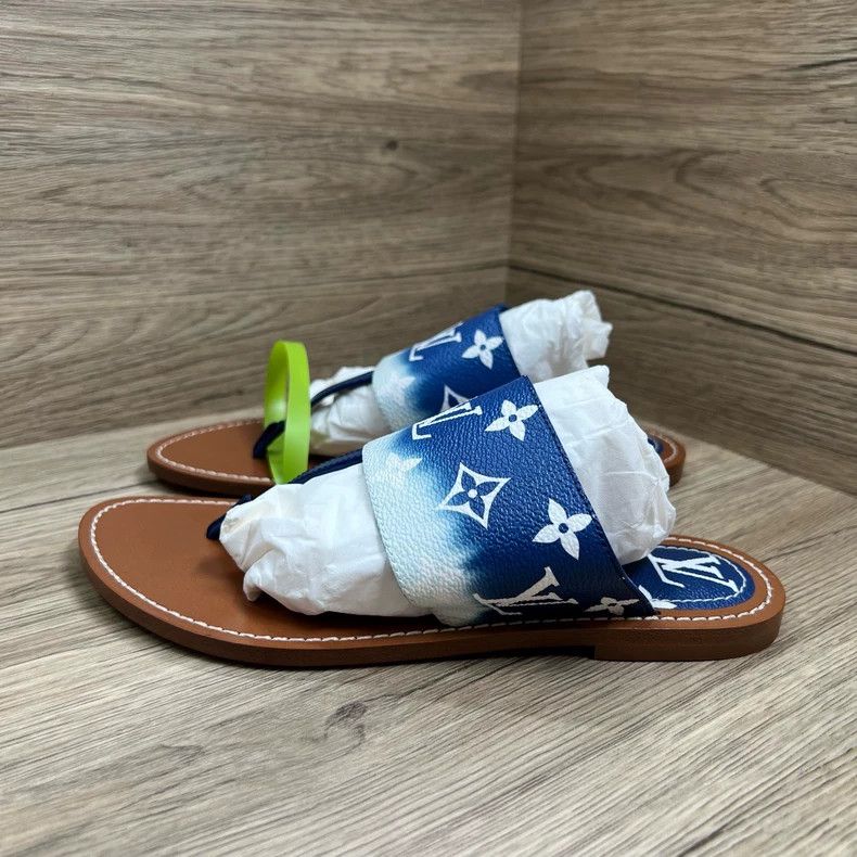 Louis Vuitton LV Palma Blue White Gradient Sandals - dmc Size US 7.5 / EU 40-41 - 2 Thumbnail