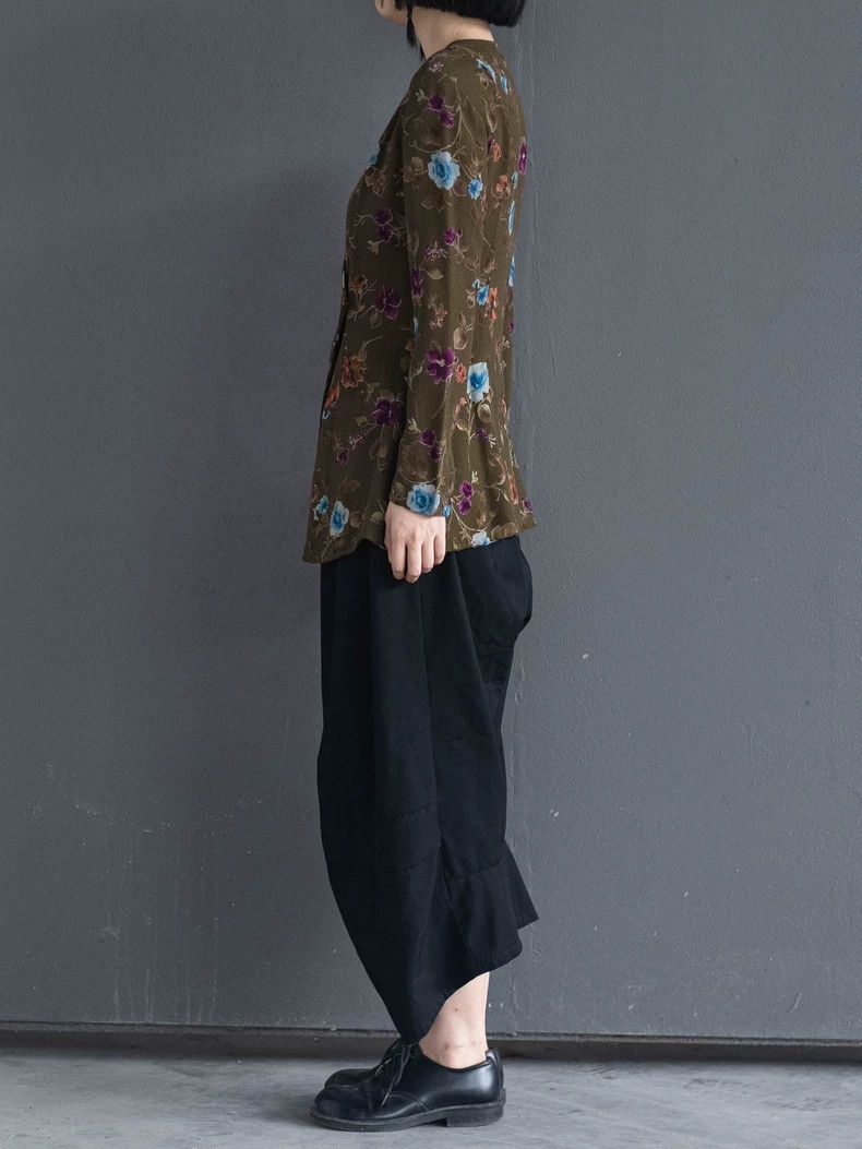 Kenzo 1990s KENZO Vintage Floral Diagonal Placket Top - dmc Size US S / EU 44-46 / 1 - 3 Thumbnail