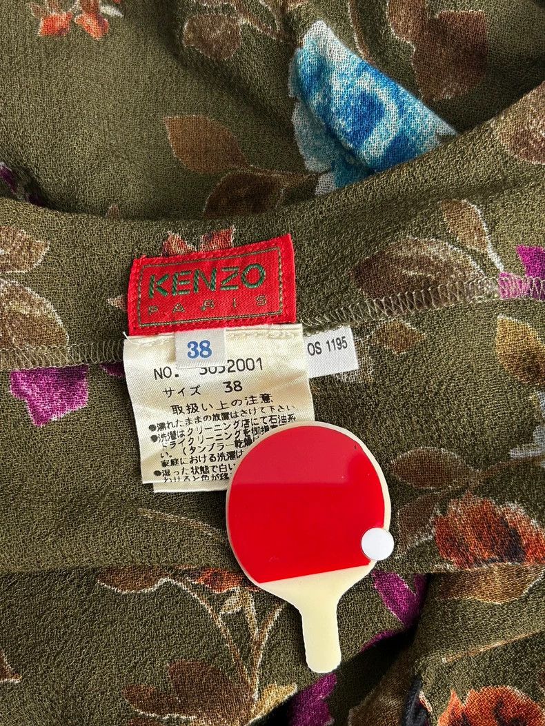 Kenzo 1990s KENZO Vintage Floral Diagonal Placket Top - dmc Size US S / EU 44-46 / 1 - 8 Thumbnail